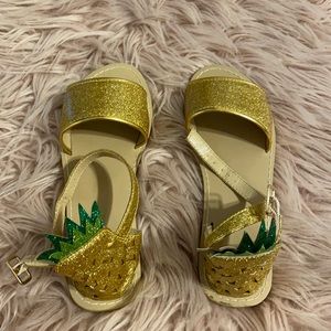Jcrew Pineapple Glitter Sandals